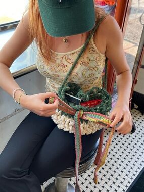 Handmade crochet purse